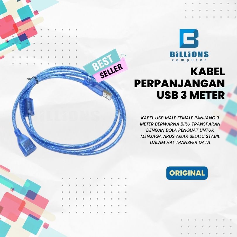 KABEL PERPANJANGAN USB 3 METER