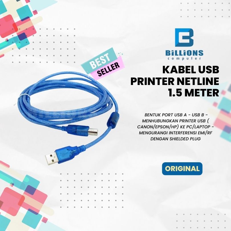 KABEL USB PRINTER NETLINE 1.5 METER