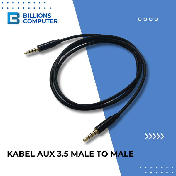 Kabel Audio Aux 3.5 mm Male To Male Standard