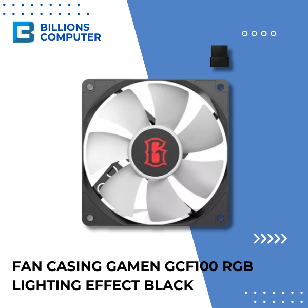 Fan Casing Gamen GCF100 RGB Lighting Effect Black